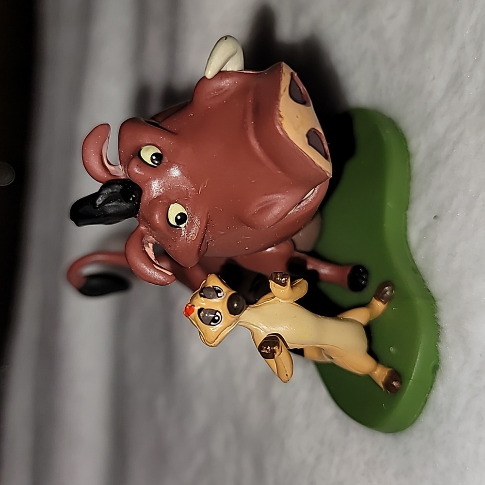Disney Lion King Figurine, Timon and Pumba Hard Vinyl Figure